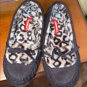 Cheetah slippers
